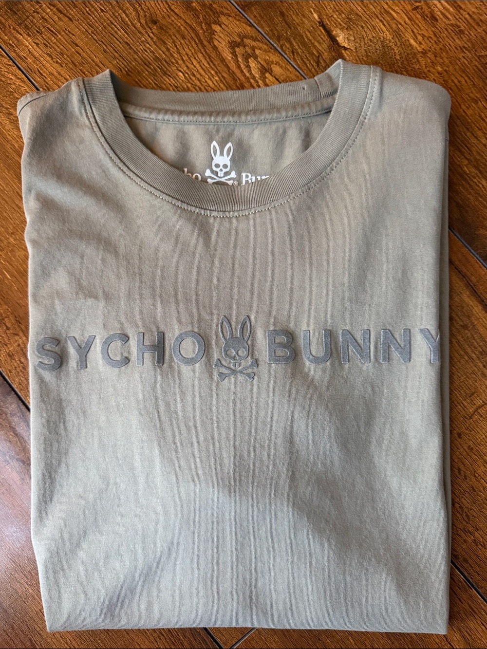 Psycho Bunny Short Sleeve Crewneck Tee in Light Olive
